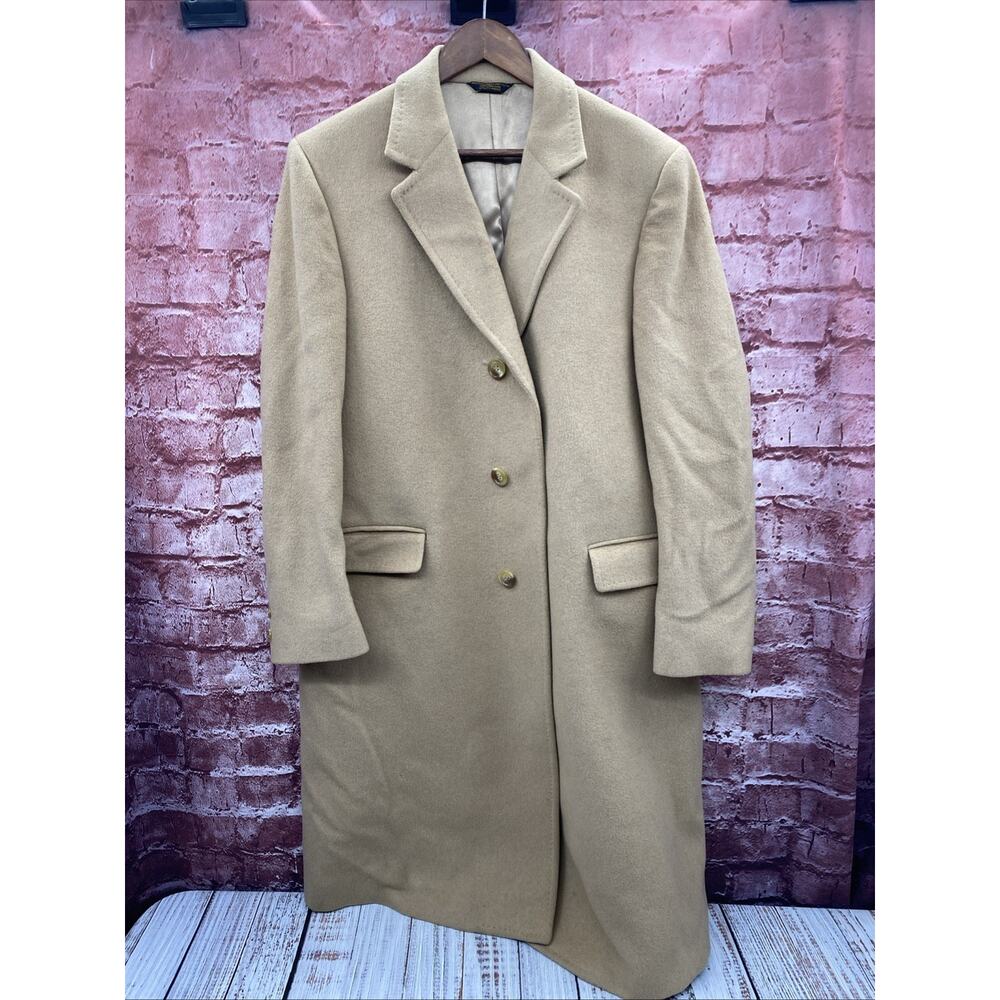 Jos A Bank Executive Collection Brown Tan Car Coat Mens Large Reg
